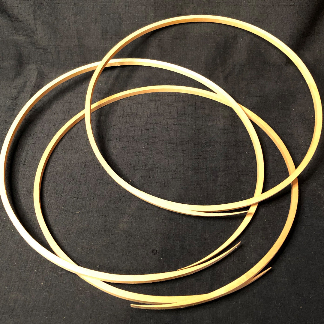 Solid Maple Flesh Hoops, single ply, steam bent