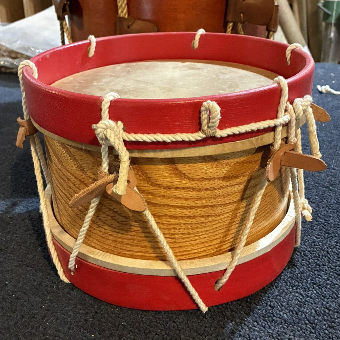 Child Size Rope Tension Tenor Drum – 10" x 5" Ash Shell, Goatskin Heads
