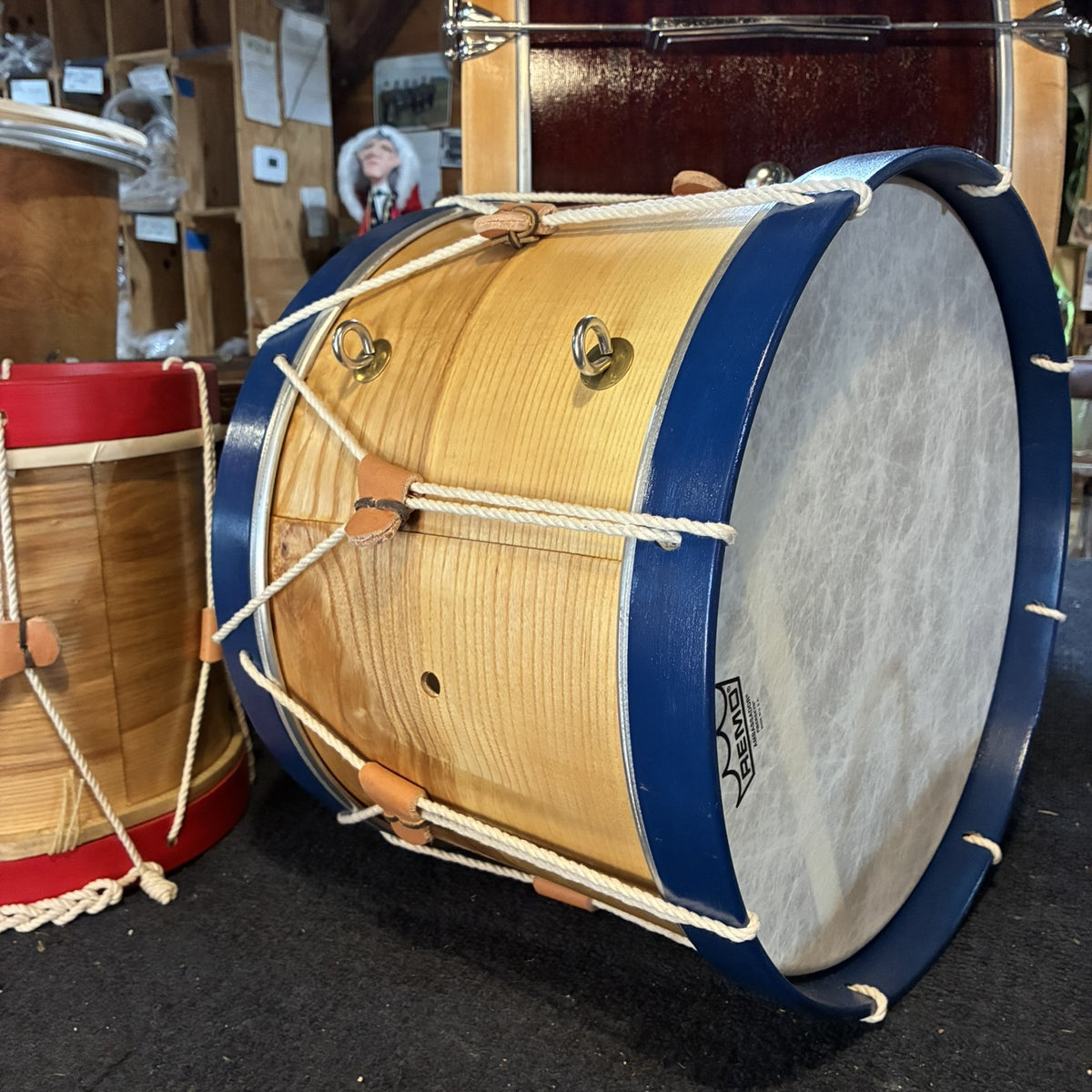 Child Size Rope Tension Bass Drum - 16" dia x 11" deep ash shell
