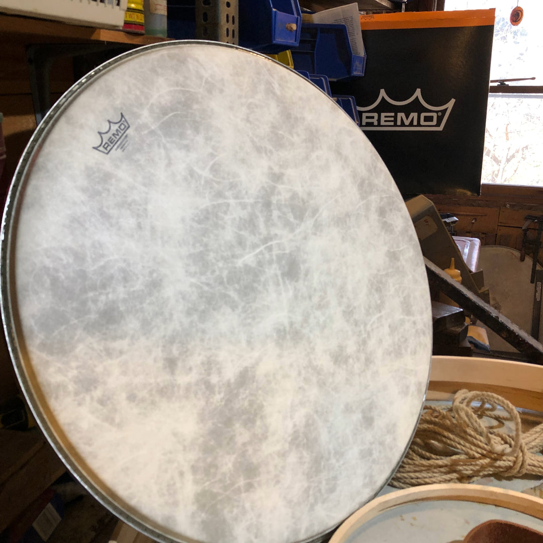 Remo Fiberskyn bass head with logo