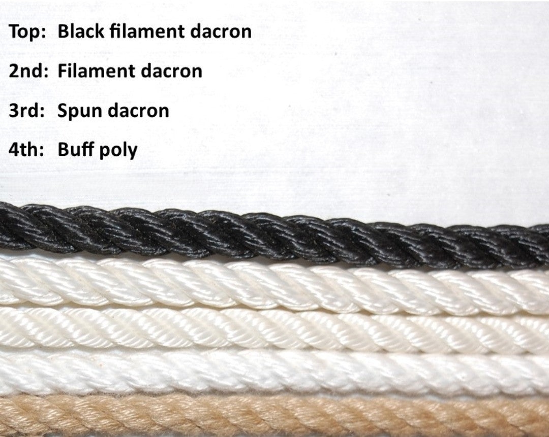 Spool End Lengths of Rope: Buff Poly (dacron)