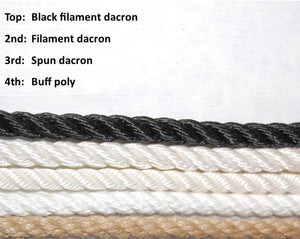 Spool End Lengths of Rope: Buff Poly (dacron)