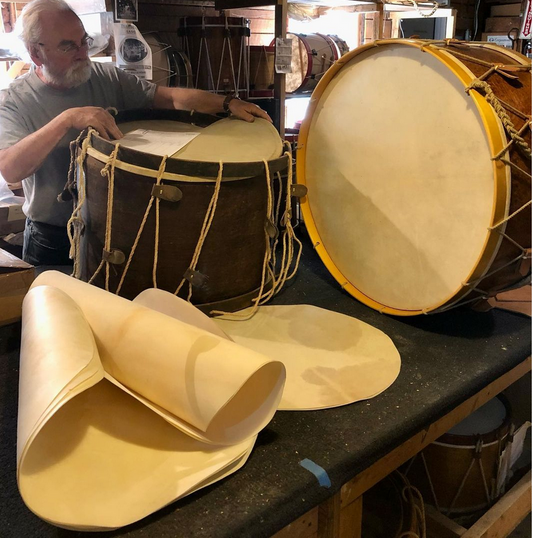 Calfskin and Goatskin Batter Heads for 14" through 17" diameter drums