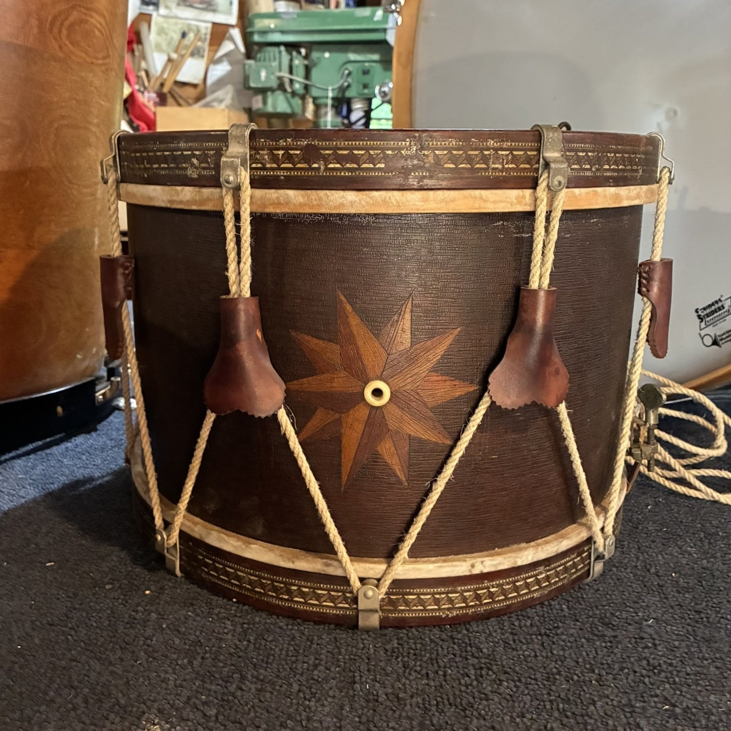Vintage  J. W. Pepper Drum ca. 1882-1909 (reversable conversion to rope)