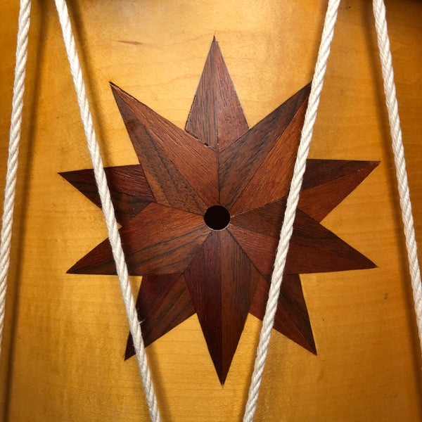 17" dia x 13" Shop Drum with Hand Inlay Star
